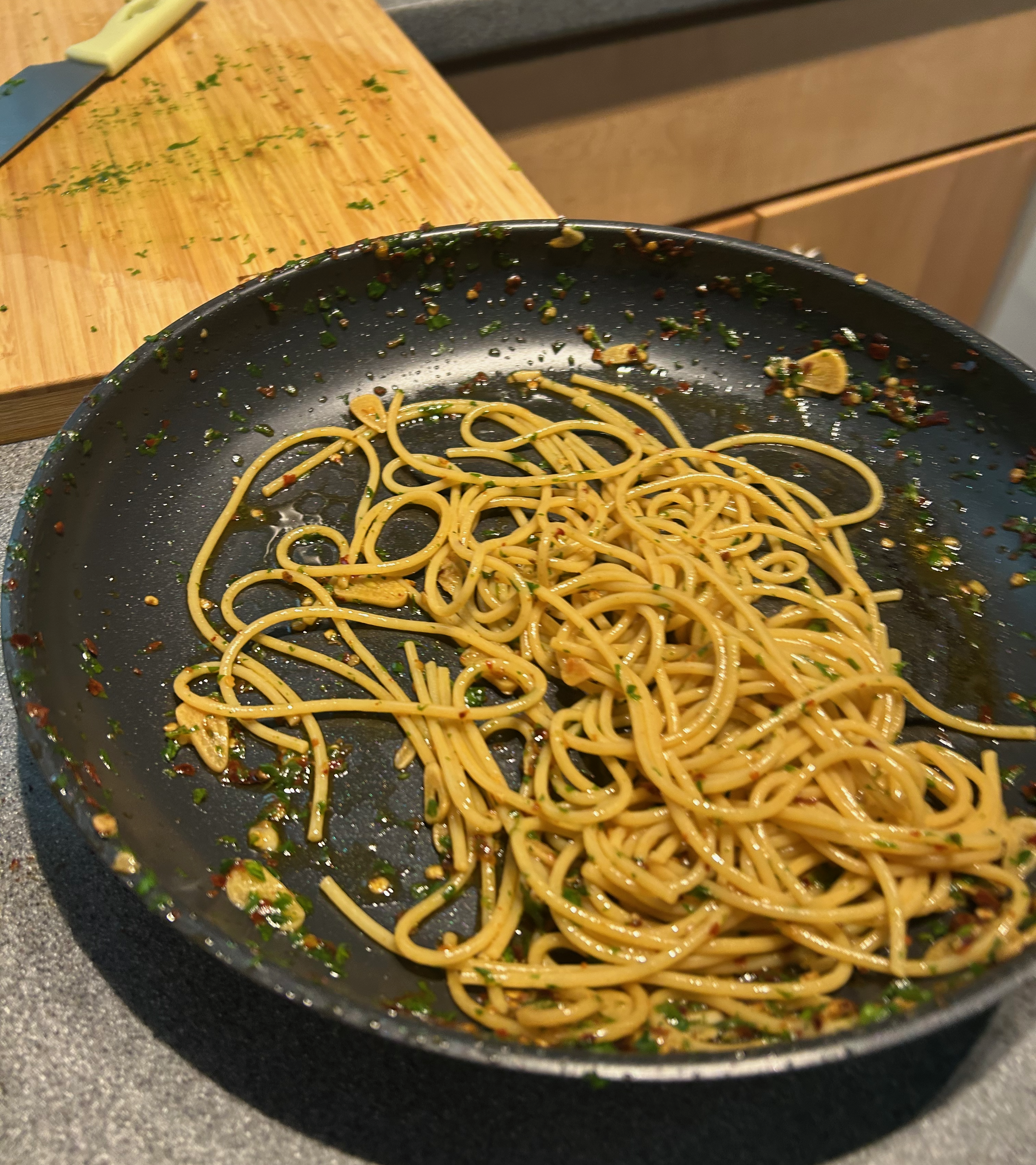 pasta on a pan